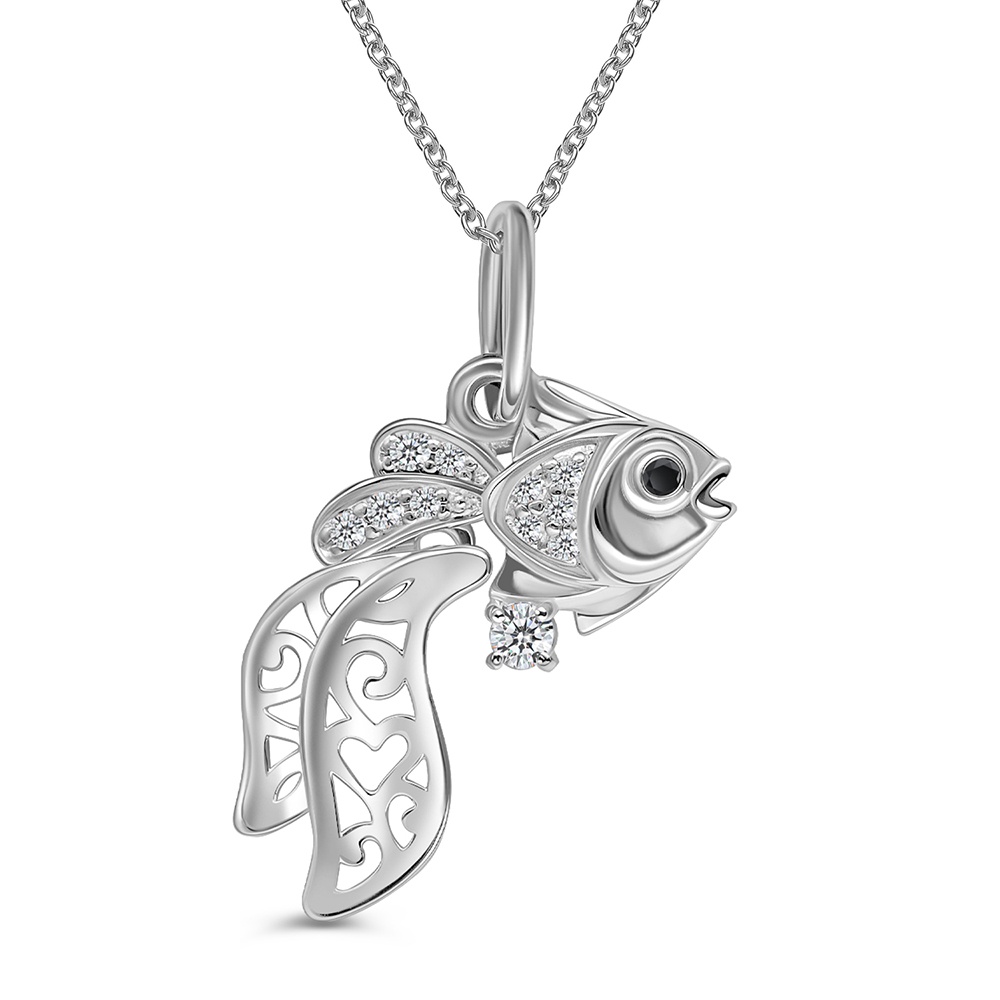 

Подвеска из серебра 585Gold 703007075, фианит, 703007075