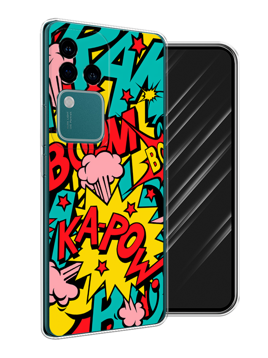 

Чехол Awog на Vivo V30 Pro/S18 Pro "Постер pop art", Бирюзовый;желтый;красный, 269950-1
