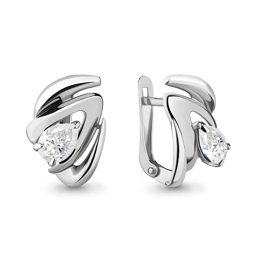 

Серьги из серебра с фианитом Aquamarine Aquamarine 44899_925_р, 44899_925_р