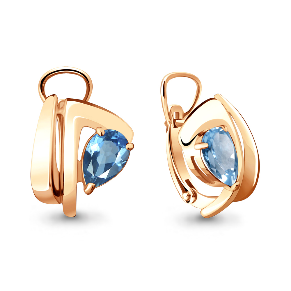 

Серьги из красного золота с топазом Aquamarine Aquamarine 4489805_585_кз, 4489805_585_кз