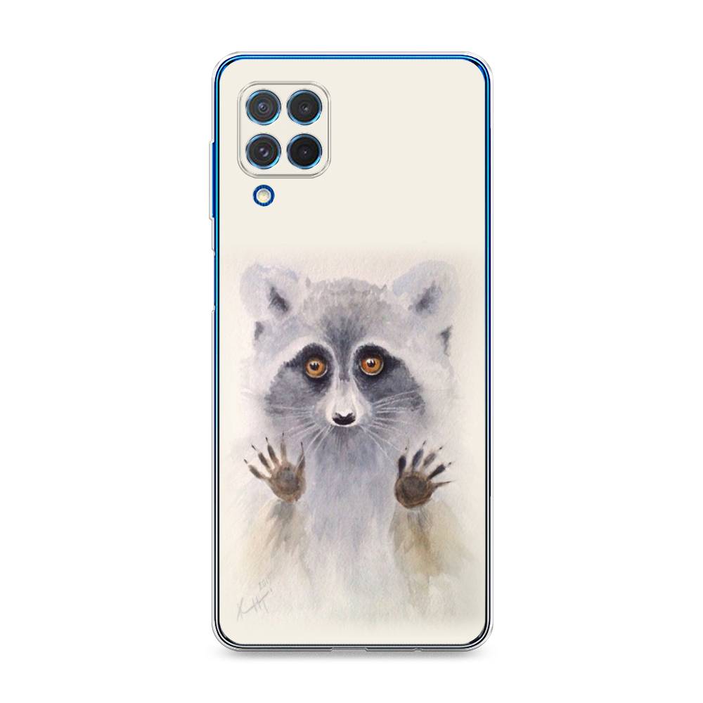 

Чехол на Samsung Galaxy M62 "Енот за стеклом", Бежевый;серый, 2102950-4