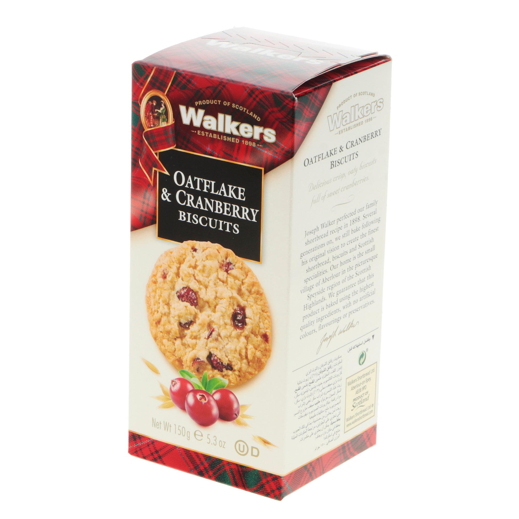 фото Печенье walkers oatflake & cranberry biscuits 150 г