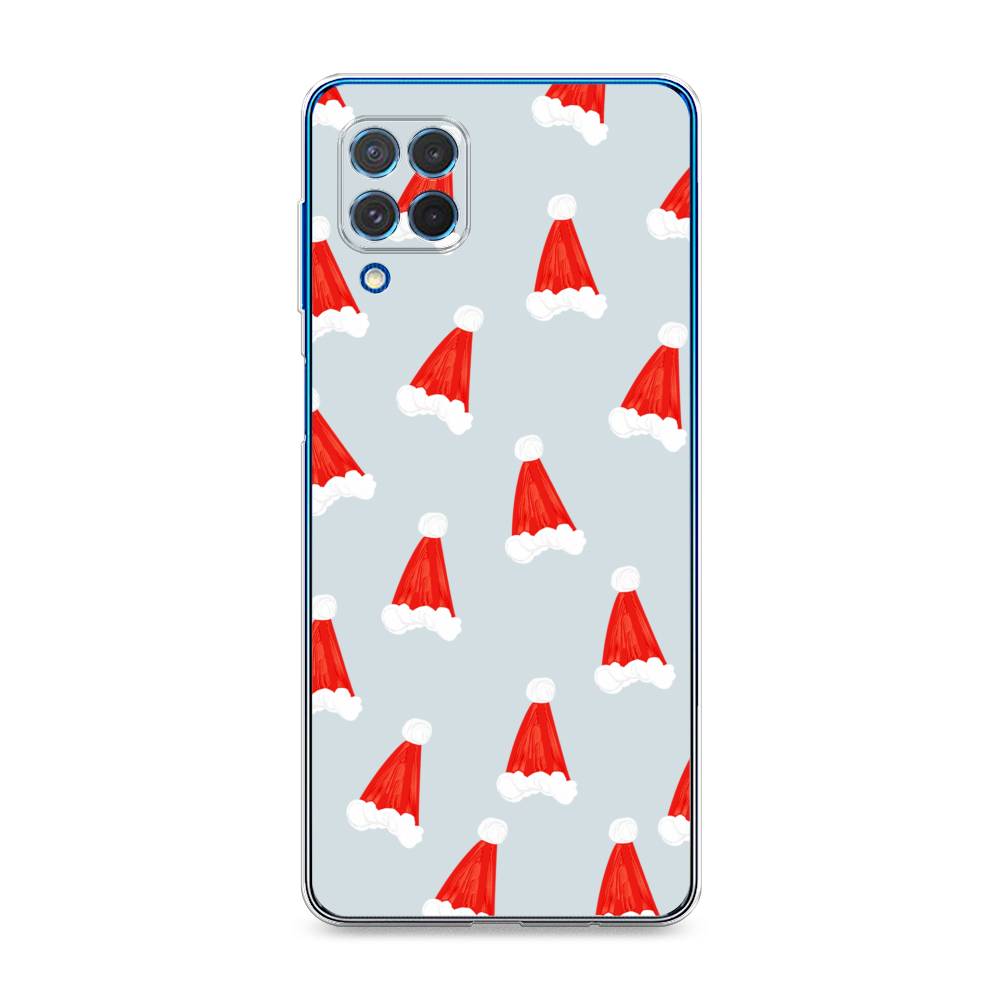 

Чехол на Samsung Galaxy M62 "Новогодние шапочки", Белый;красный;серый, 2102950-5
