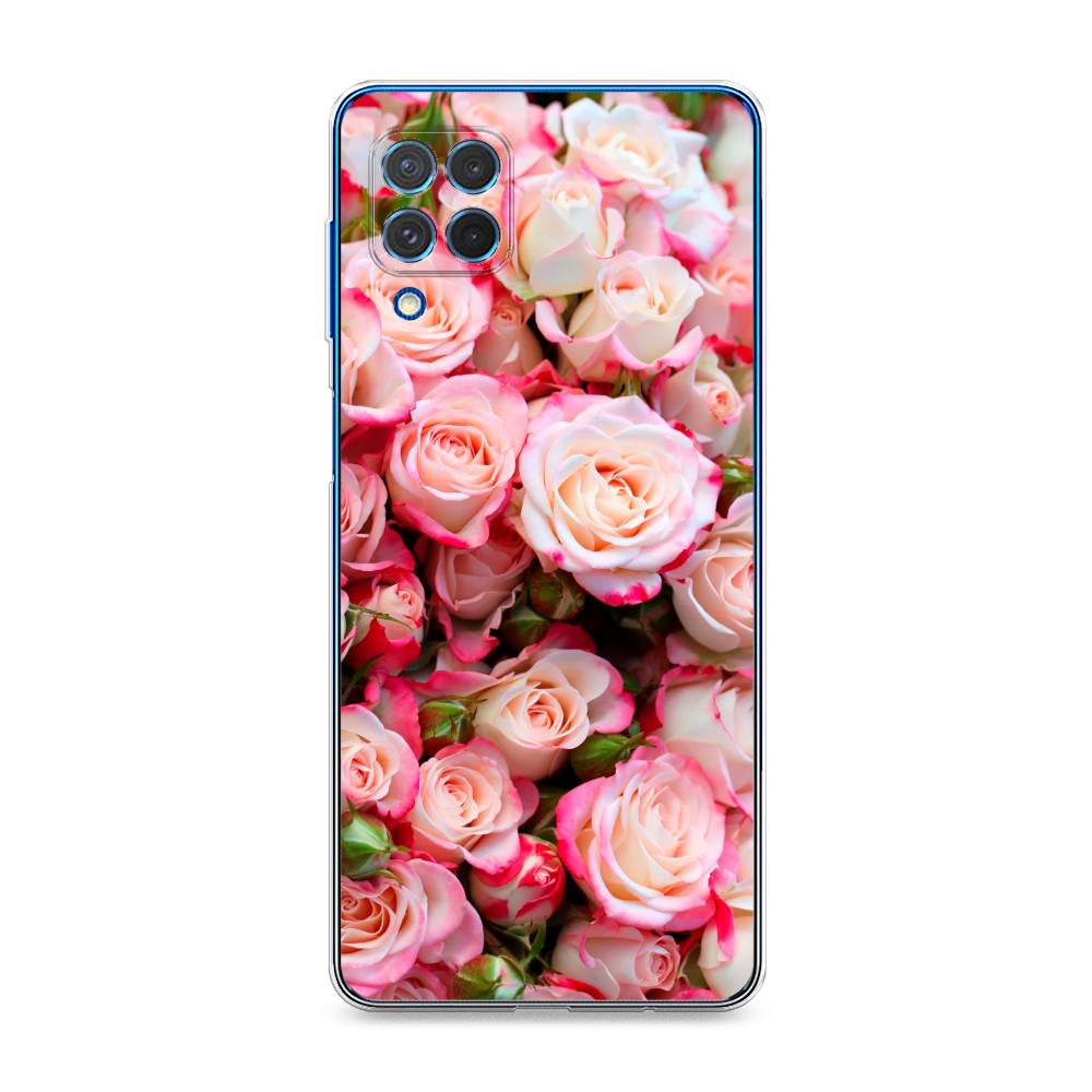 

Чехол на Samsung Galaxy M62 "Много роз", Розовый, 2102950-2
