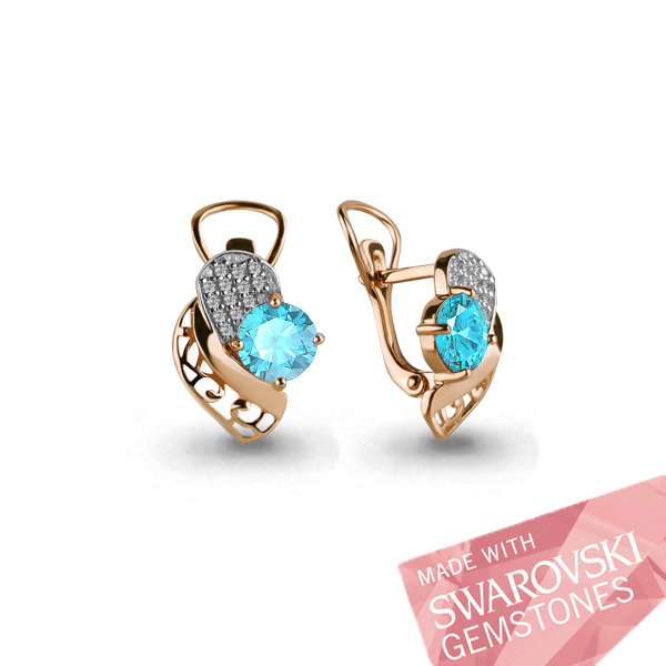 

Серьги из серебра с топазом Aquamarine Aquamarine 44855508А_925_з, 44855508А_925_з