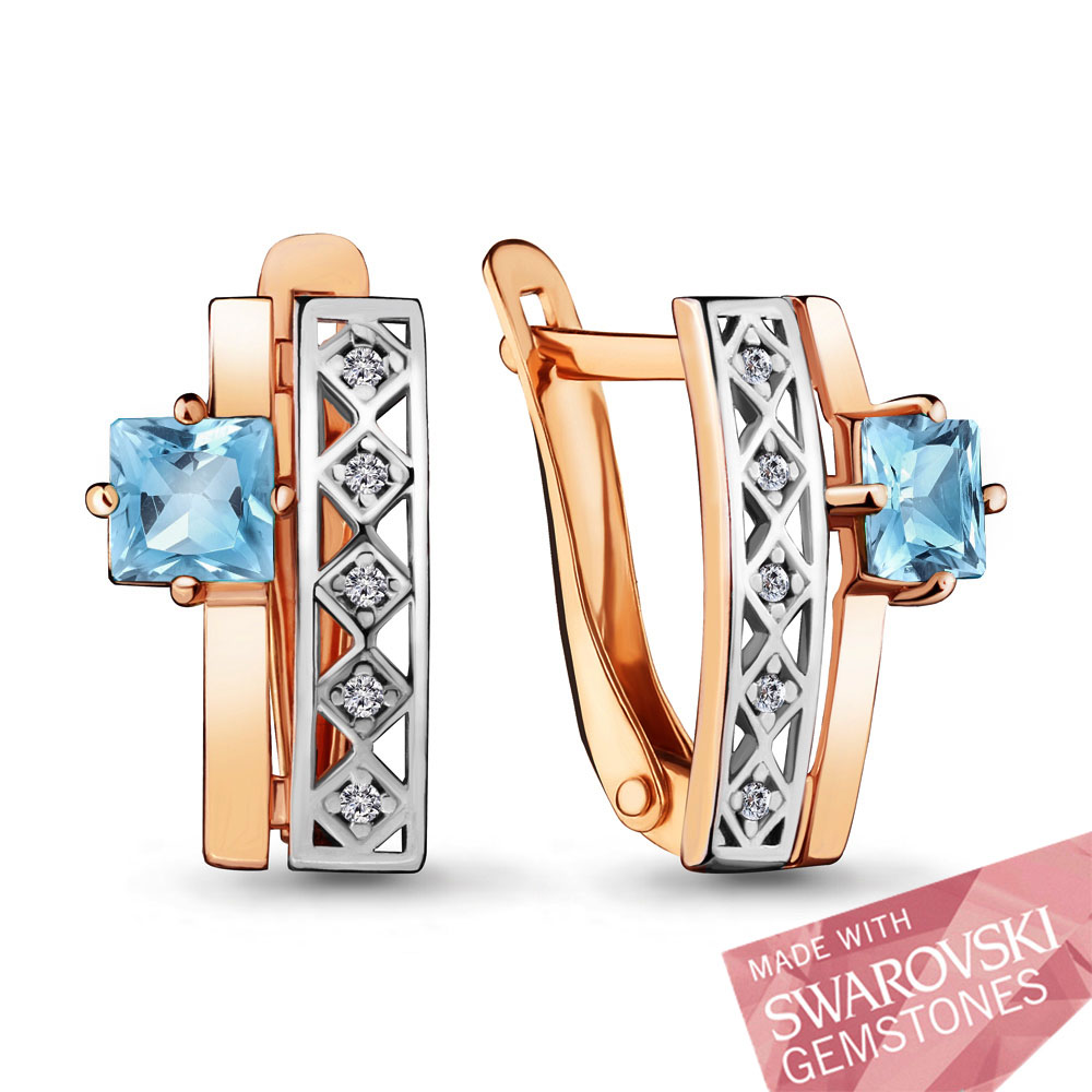 

Серьги из серебра с топазом Aquamarine Aquamarine 44840506А_925_з, 44840506А_925_з