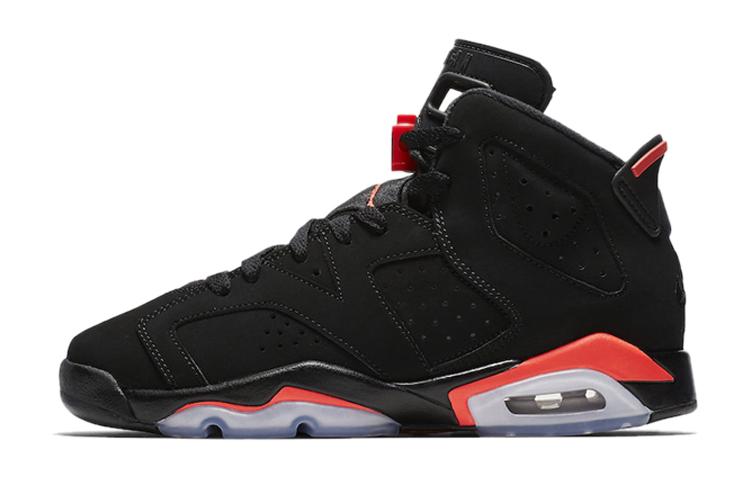 

Кроссовки унисекс Jordan Air Jordan 6 Black Infrared OG GS 2019 черные 38.5 EU, Черный, Air Jordan 6 Black Infrared OG GS 2019