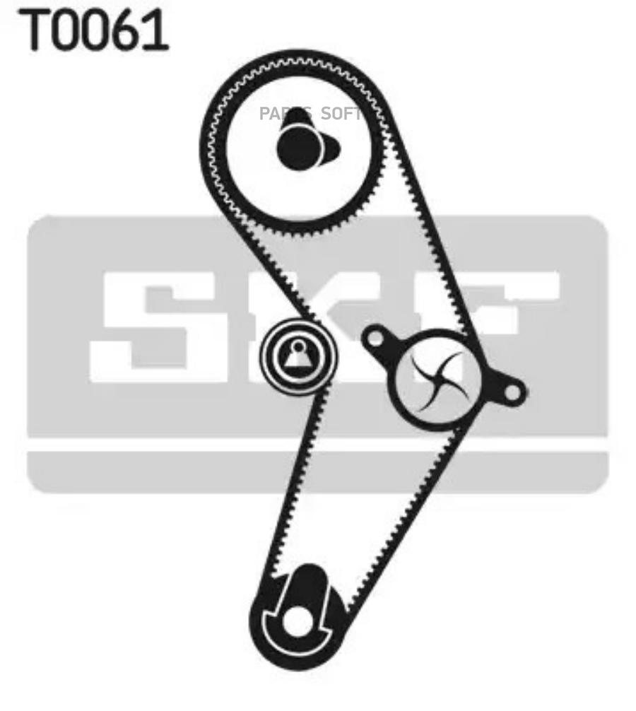 Ролик(И) + Ремень Грм (Комплект) Skf арт. vkma06000