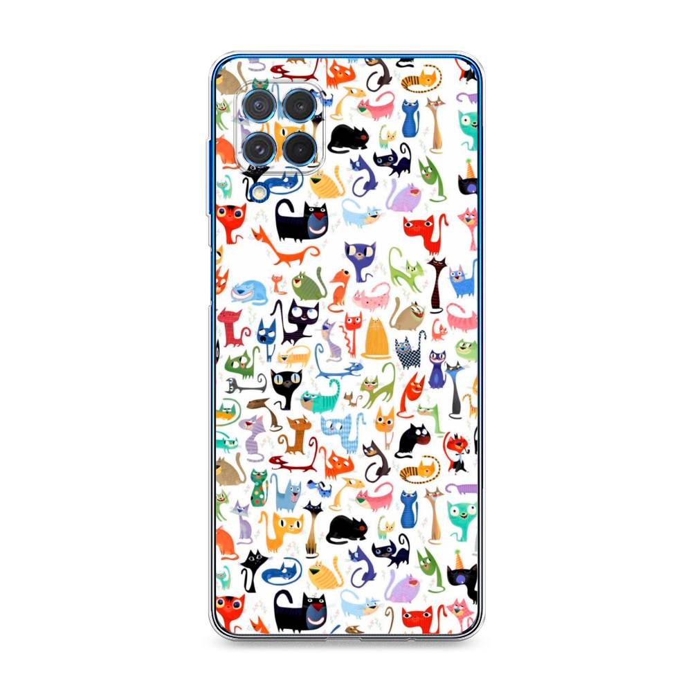 

Чехол на Samsung Galaxy M62 "Цветные коты", Разноцветный, 2102950-1