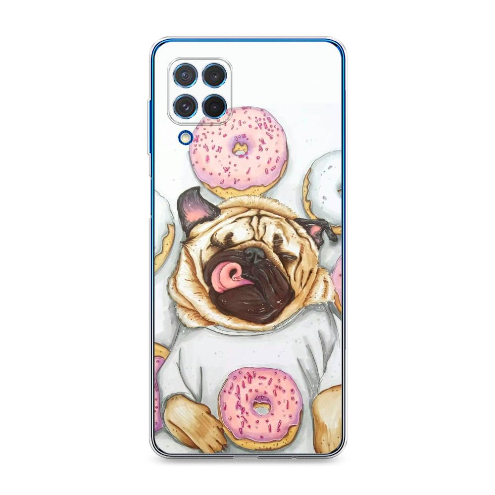 

Чехол на Samsung Galaxy M62 "Счастливый мопс", Розовый;бежевый;коричневый, 2102950-1