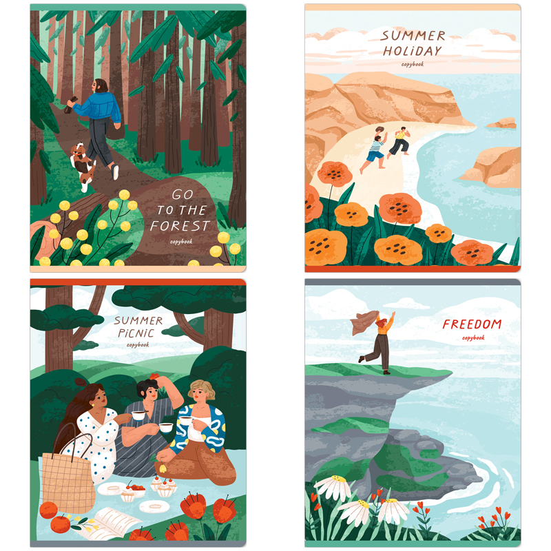 

Тетрадь Greenwich Line Summer holidays, 332802, 48 листов, А5, клетка, 10 шт.