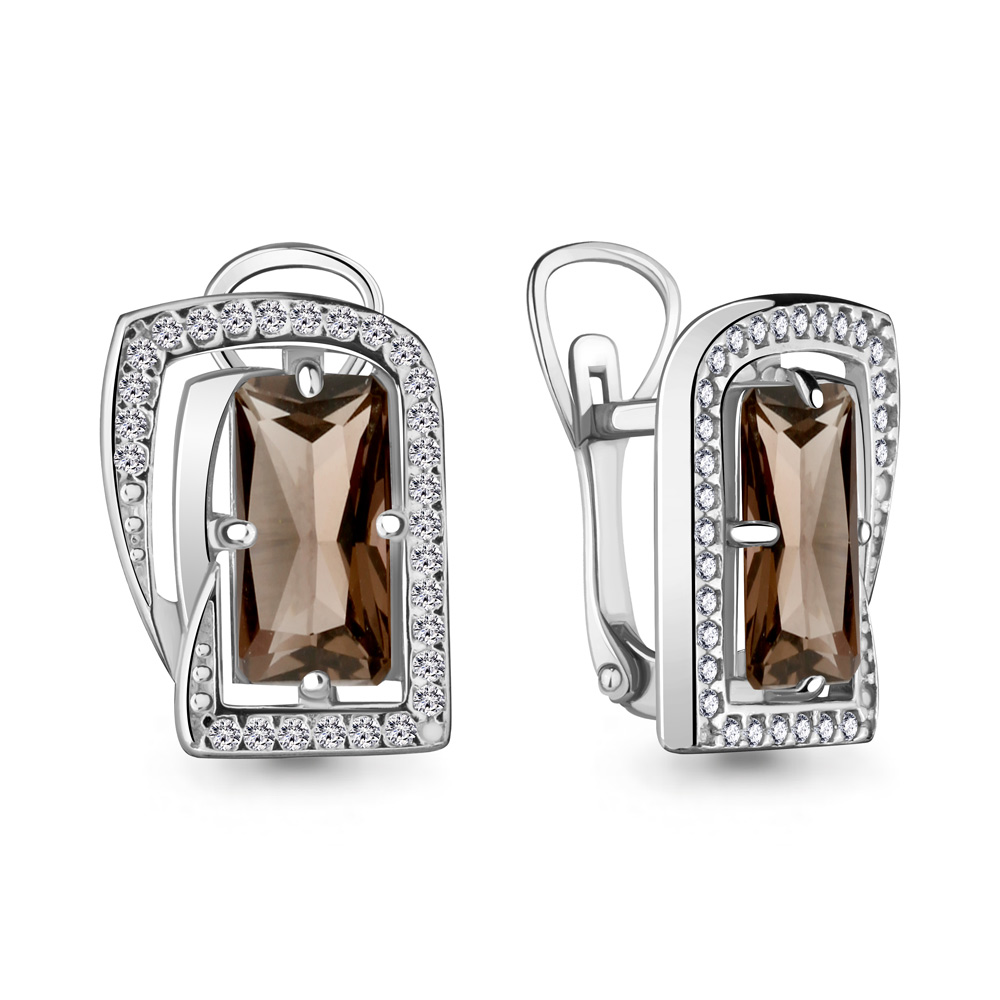 

Серьги из серебра с кварцем Aquamarine Aquamarine 4479501А_925_р, 4479501А_925_р