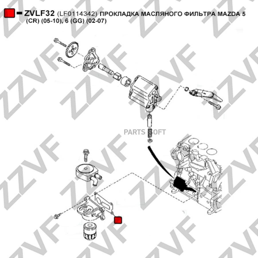 Пpokлaдkamacляhoгoфильtpa 1Шт ZZVF ZVLF32