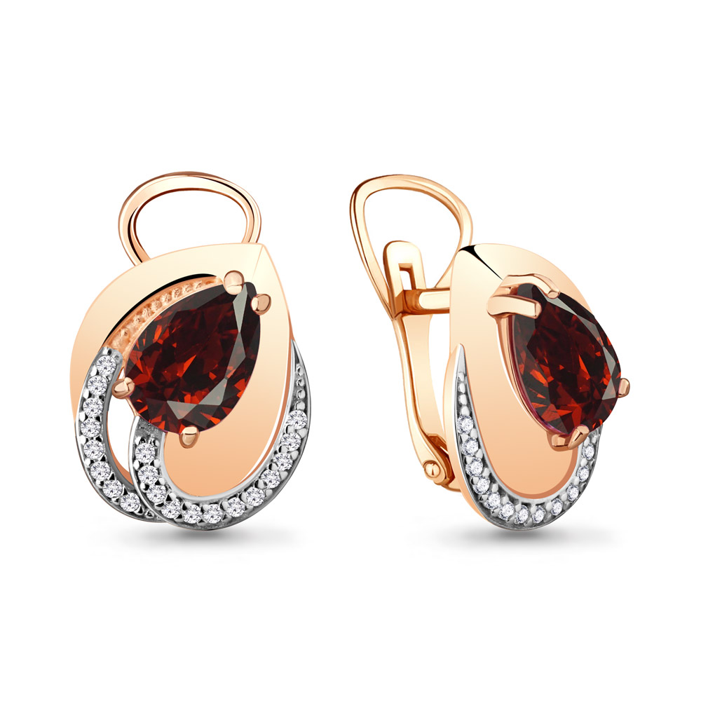 

Серьги из серебра с гранатом Aquamarine Aquamarine 4478703А_925_з, 4478703А_925_з