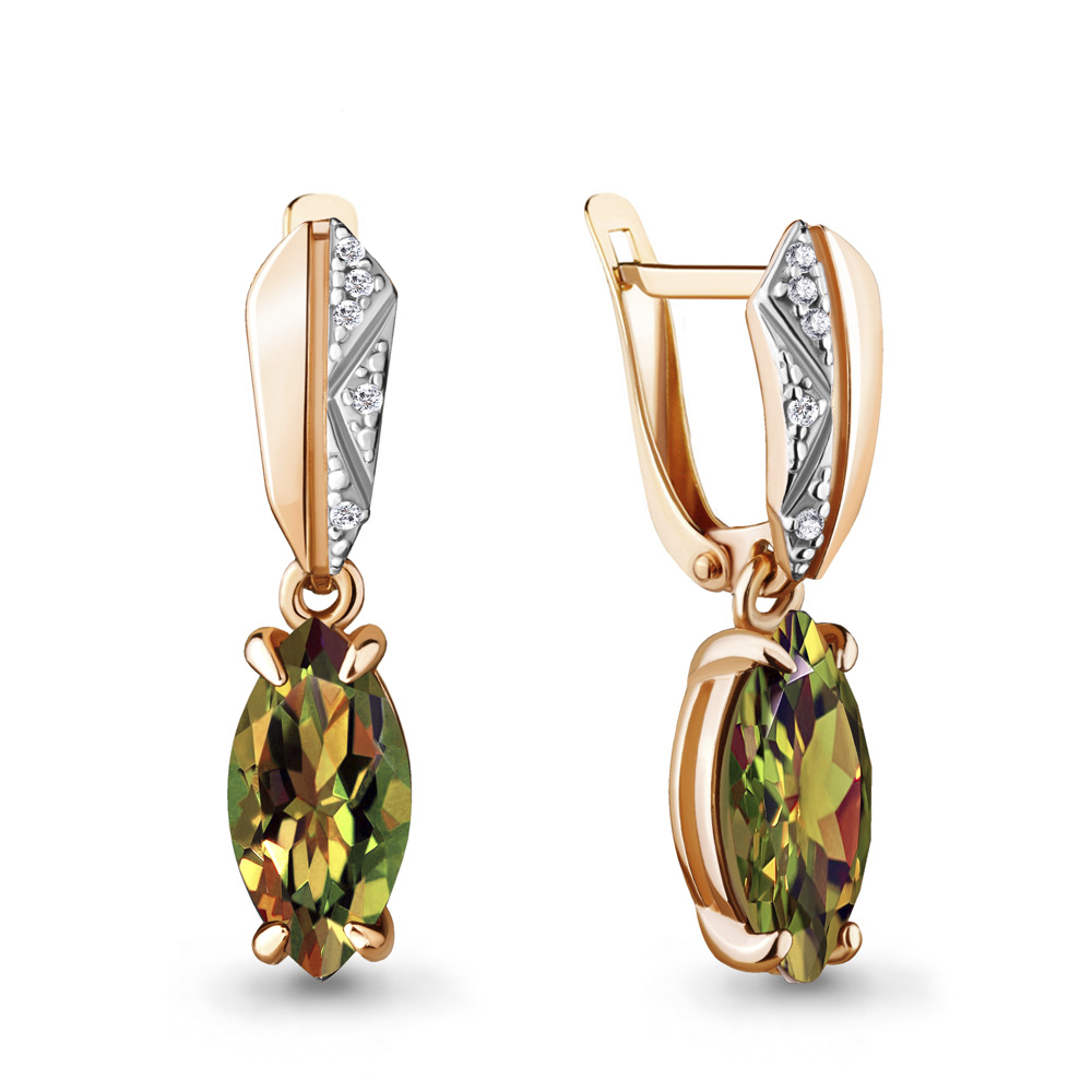 

Серьги из серебра с фианитом Aquamarine Aquamarine 4475719А_925_з, 4475719А_925_з