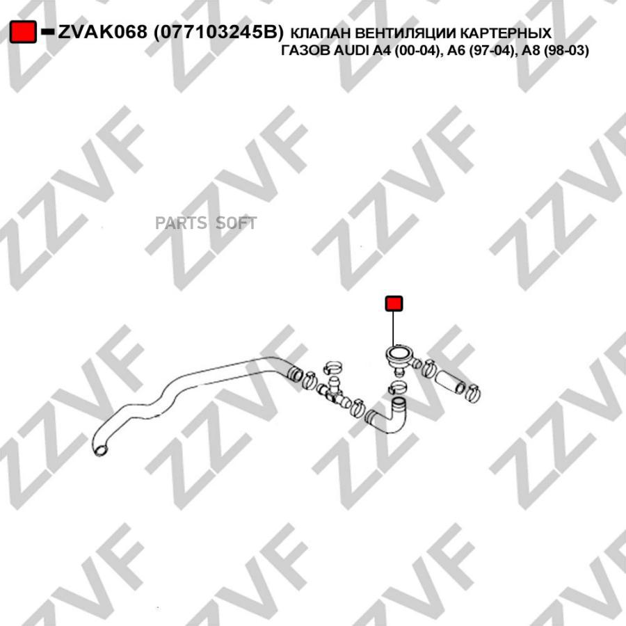 Клапан Вентиляции Картерных Газов Audi A4 00-04, ZZVF ZVAK068