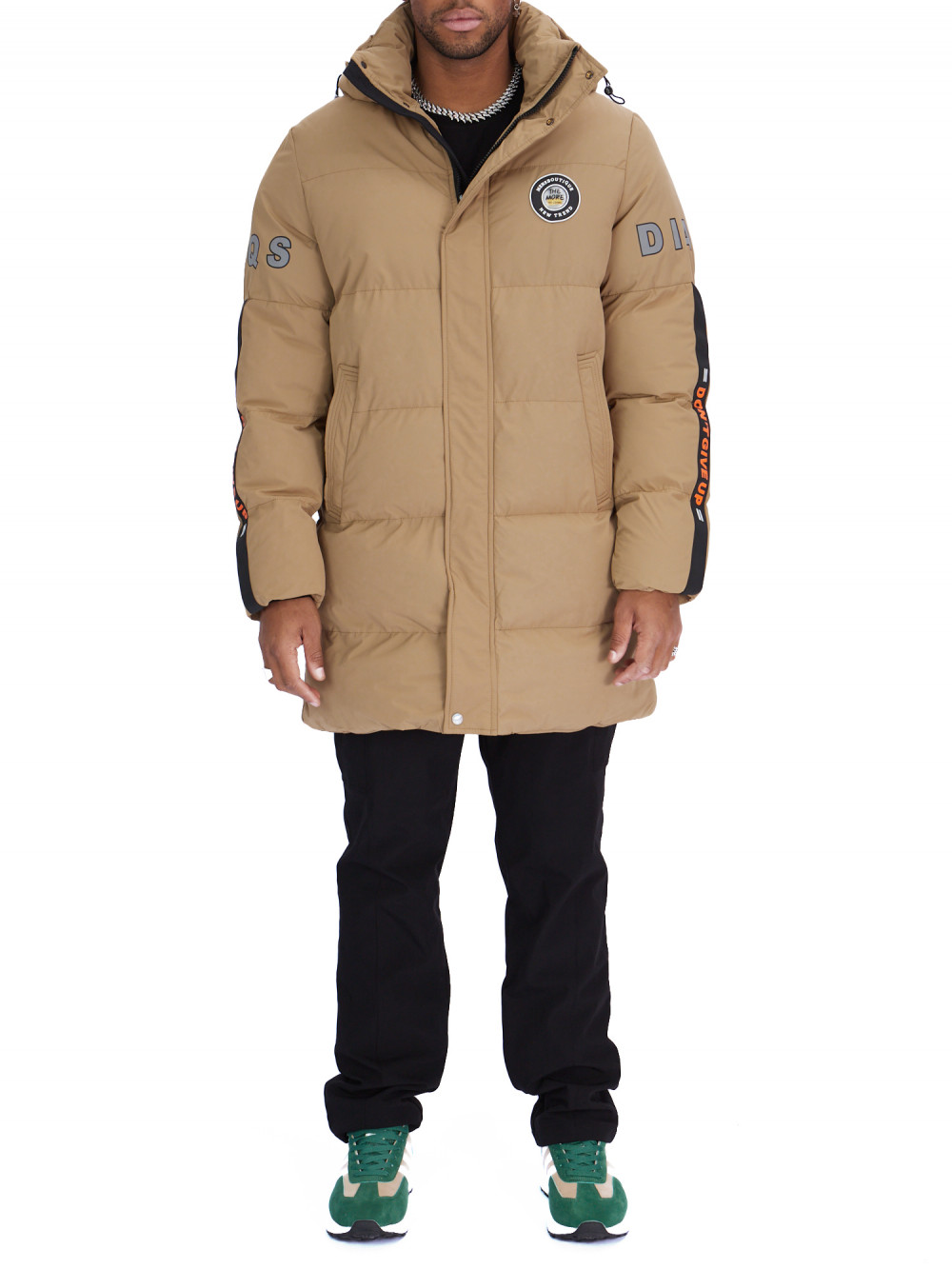Спортивная куртка мужская NoBrand AD90006 бежевая XL