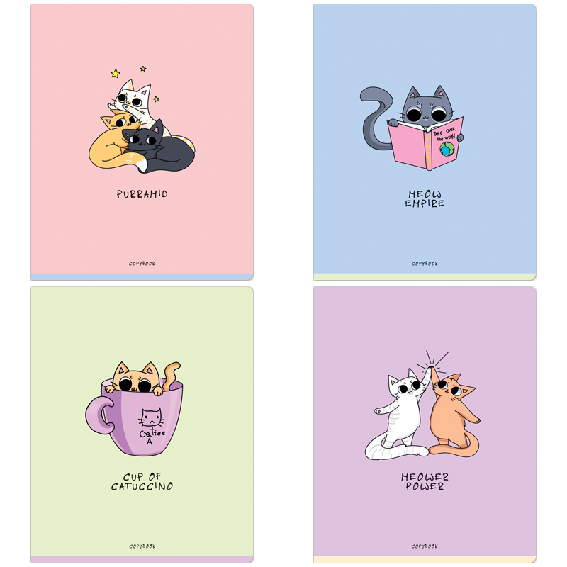 

Тетрадь 48л., А5, клетка ArtSpace "Рисунки. Joky Cats", эконом (арт. 332734) - 20 шт.