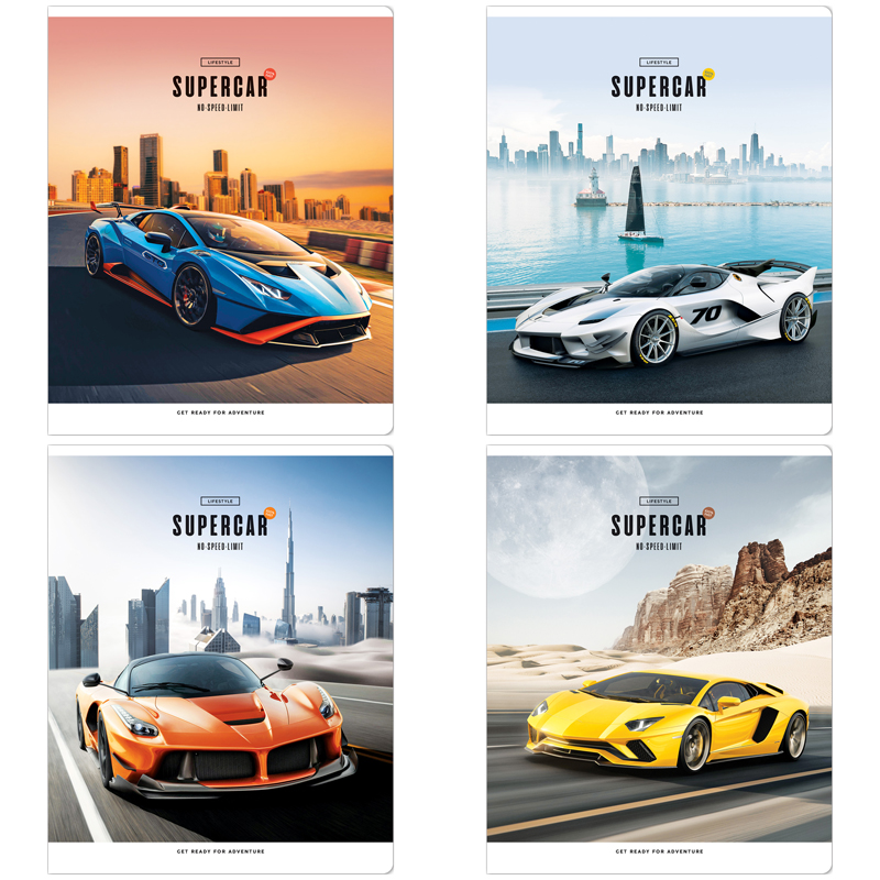 

Тетрадь 48 листов; А5; клетка ArtSpace Авто. Supercar; эконом