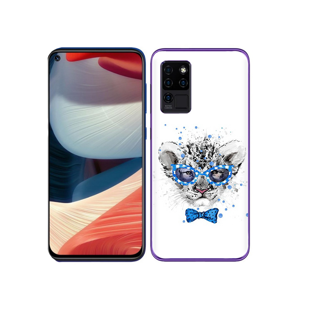 

Чехол MyPads Tocco для Oukitel C21 тигренок с бабочкой, Прозрачный, Tocco