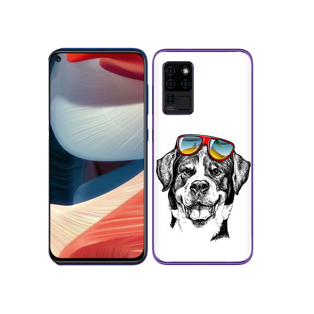 

Чехол MyPads Tocco для Oukitel C21 счастливая собака, Прозрачный, Tocco