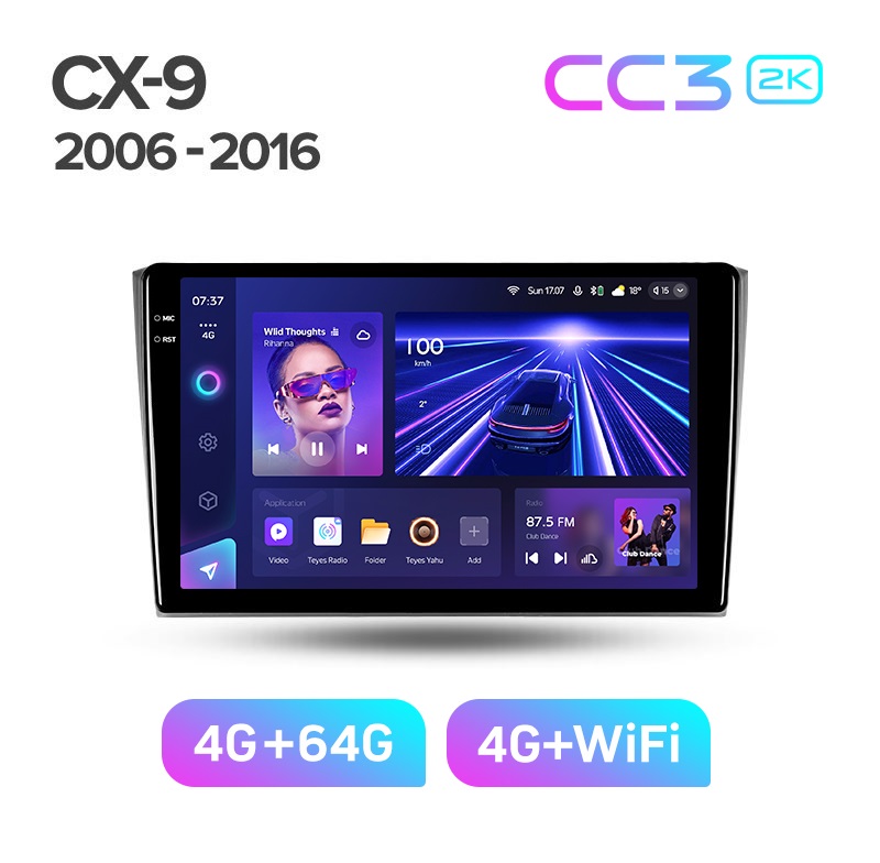 Магнитола TEYES CC3 2K 464ГБ MAZDA CX-9 2006-2016 г 3789000₽