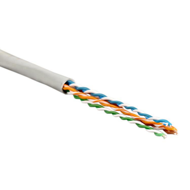 фото Кабель витая пара в нарезку hyperline uutp4-c5e-s24-in-pvc-gy (1м)