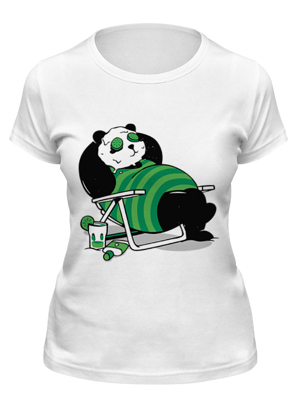 

Футболка женская Printio Панда (panda) белая S, Белый, Панда (panda)