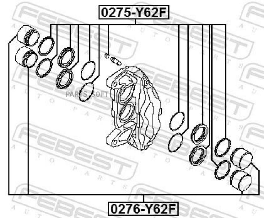 

Поршень Суппорта Тормозного Переднего Febest 0276-Y62F