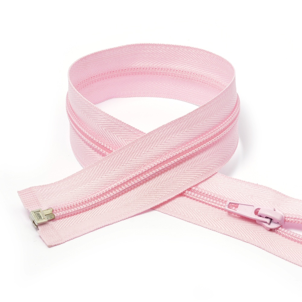 фото Maxzipper пластиковая, спираль, №5-n, 70 см, цвет f134, светло-розовый, 10 шт