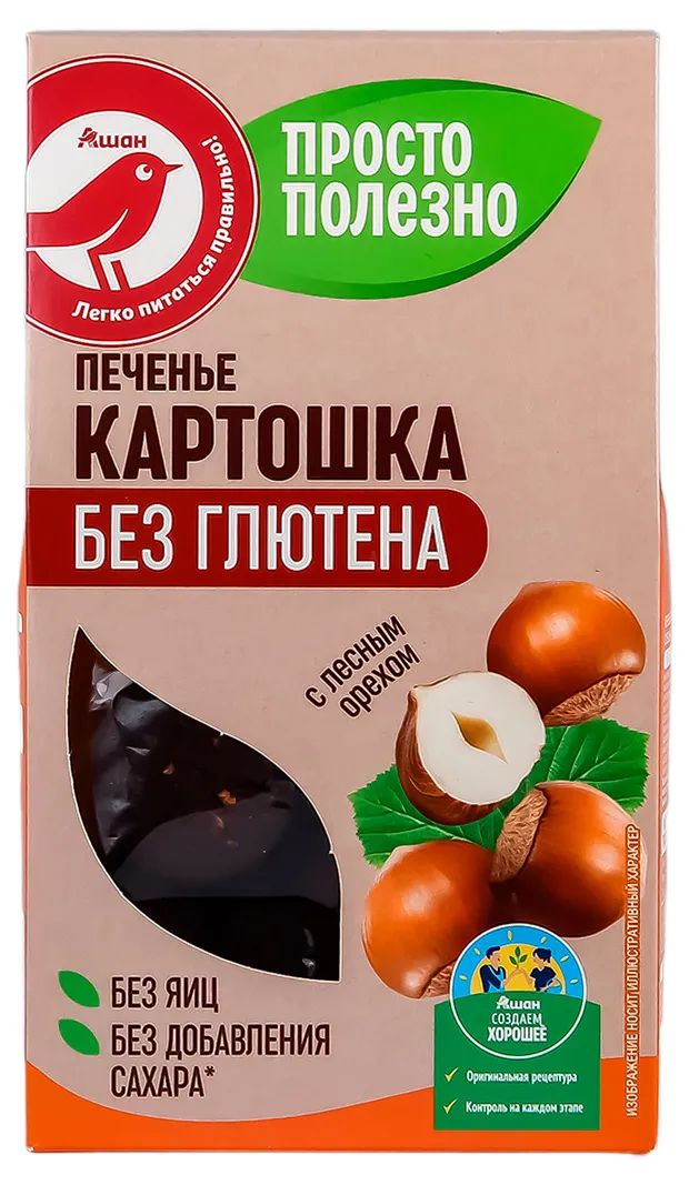 Печение АШАН Красная птица картошка Лесной орех 96 г 160₽
