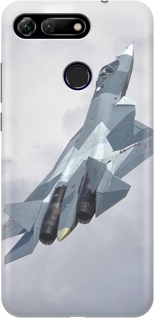

Силиконовый чехол на Honor View 20 (V20) с принтом "Боевой самолет", Белый;голубой, 4199