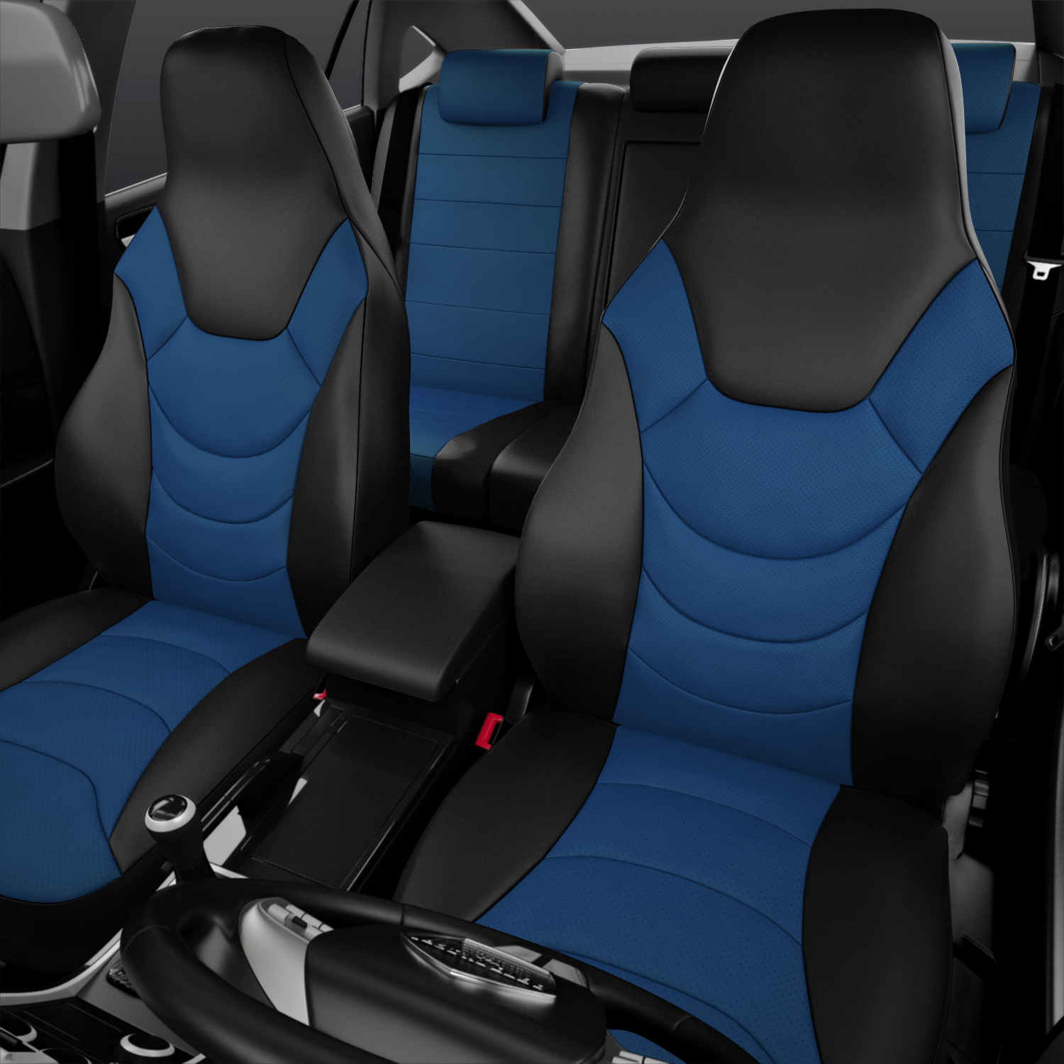 

Чехлы на сиденья AVTOLIDER1 RECARO для Toyota Verso 1 с 2009-2012г компактвен, Синий, UREK31-0303-5403