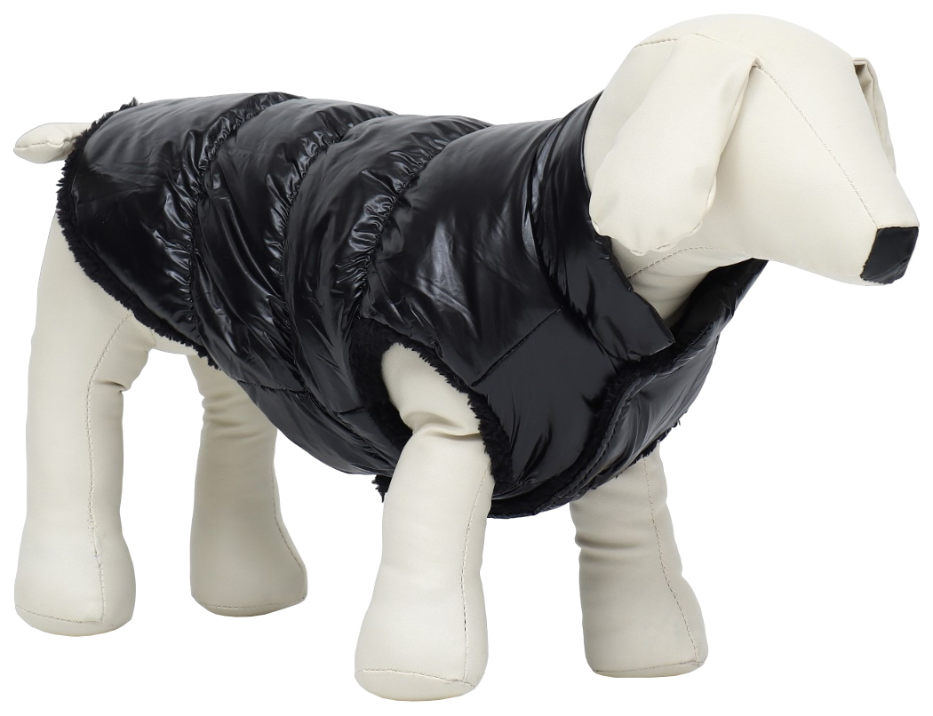 

Куртка для собак Блеск, унисекс, M, черная, Черный