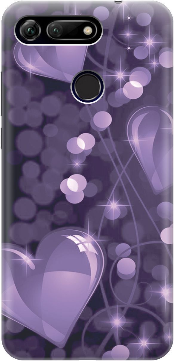 

Силиконовый чехол на Honor View 20 (V20) "Любовь в фиолетовом цвете", Фиолетовый;черный, 3971