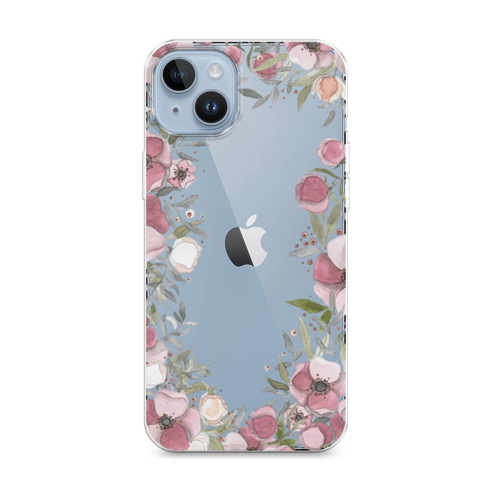 

Чехол Awog на Apple iPhone 14 / Айфон 14 "Розовая цветочная рамка", 15150-8