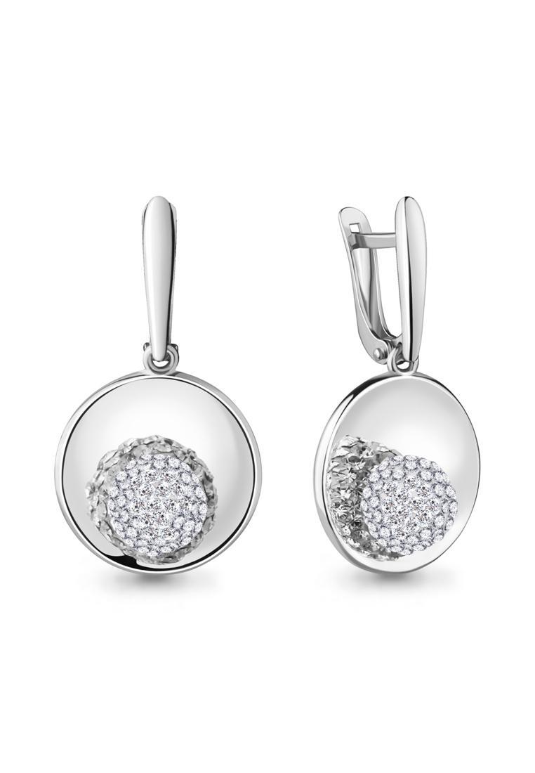 

Серьги подвески из серебра со стеклом Kari Jewelry 41500.5, 41500.5