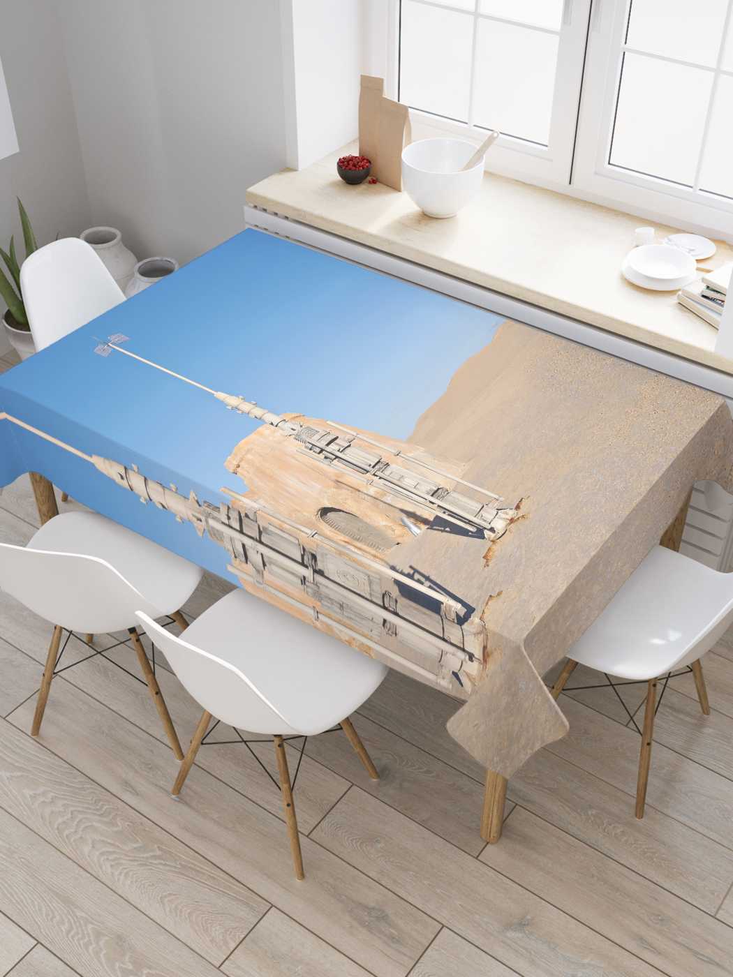 

Скатерть прямоугольная JoyArty "Космическая пустыня" из сатена, 120x145 см, Космическая пустыня