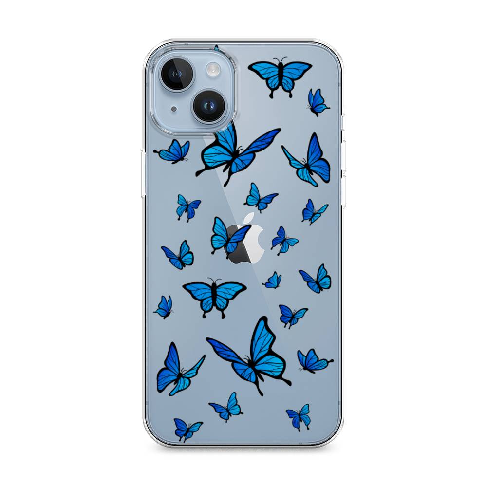 

Чехол Awog на Apple iPhone 14 / Айфон 14 "Синие бабочки", 15150-1