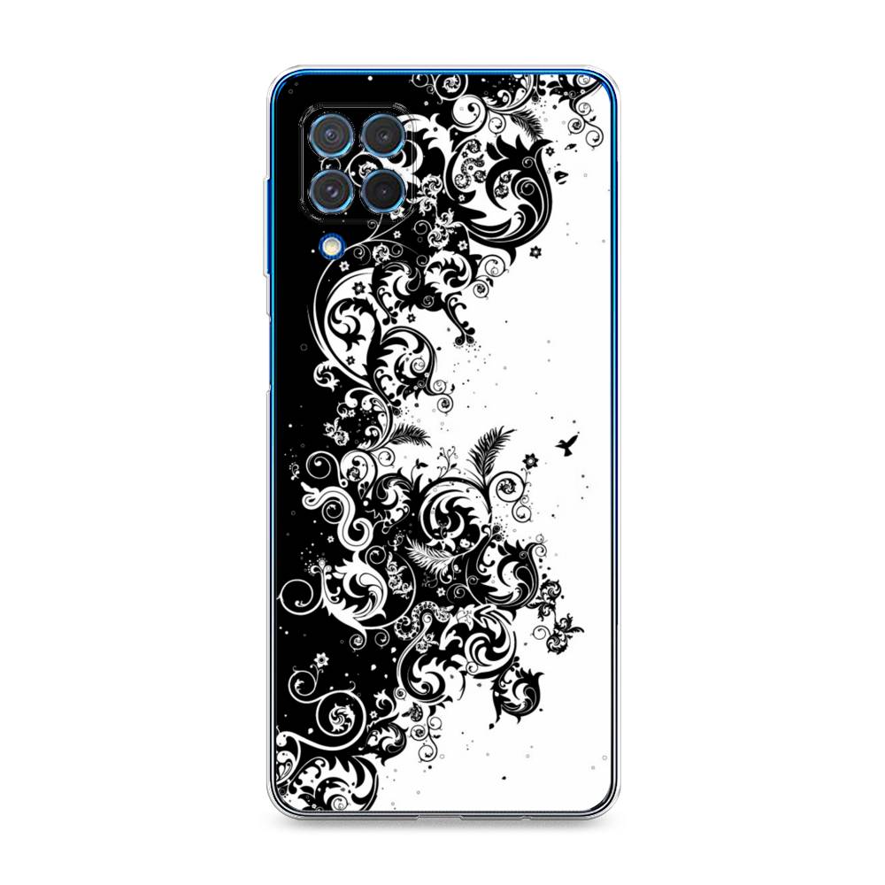 

Чехол на Samsung Galaxy M62 "Черно белый узор", Белый;черный;серый, 2102950-3
