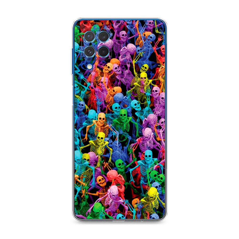 

Чехол на Samsung Galaxy M62 "Вечеринка скелетов", Фиолетовый;желтый;оранжевый, 2102950-6