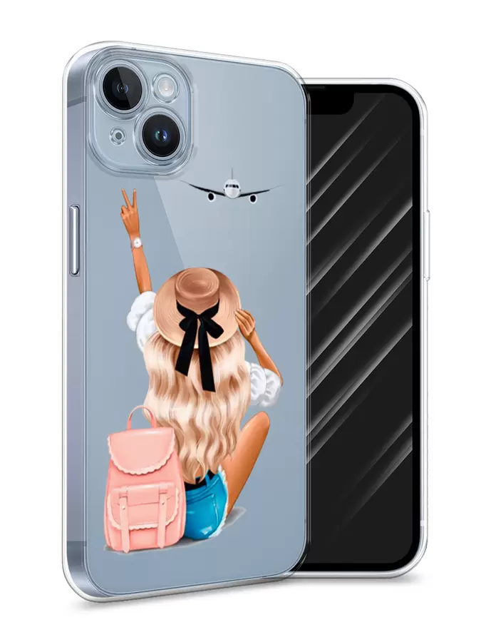 

Силиконовый чехол Awog "Автостопом самолетом" для Apple iPhone 14, Разноцветный, 15150-7