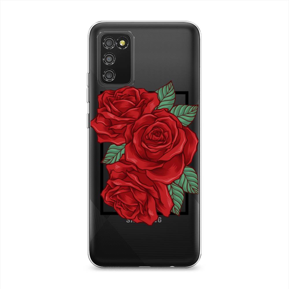 

Чехол на Samsung Galaxy A02s "Три алые розы", Красный, 2102350-2