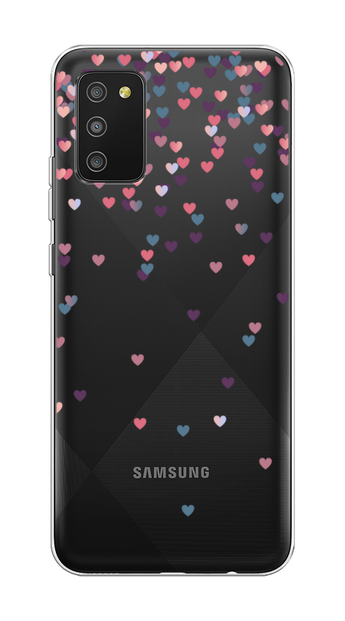 

Чехол на Samsung Galaxy A02s "Посыпка сердечки", Розовый;фиолетовый, 2102350-3