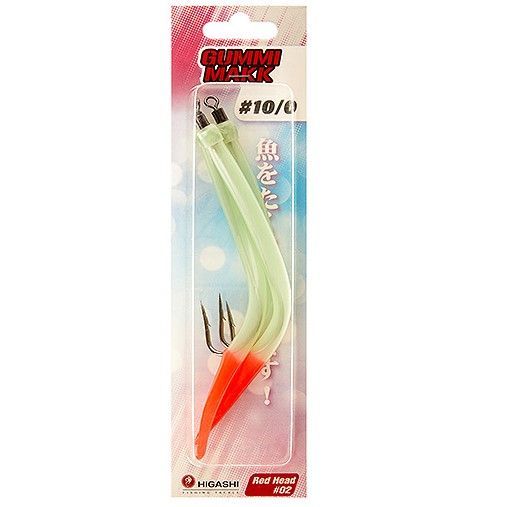 Крючок оснащенный кембриком Higashi Gummi Makk 120 set-3pcs 02 Red Head 649₽