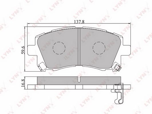 

Тормозные колодки LYNXauto передние дисковые bd7104