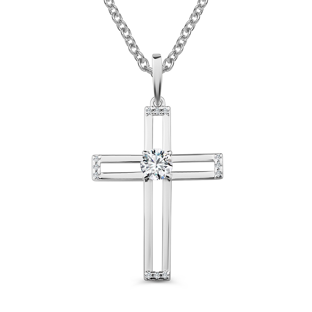 

Кулон из серебра 585Gold 703007071, фианит, 703007071