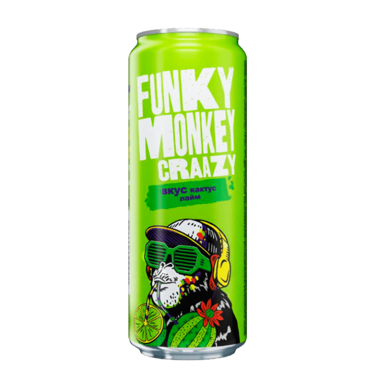 Газированный напиток Funky Monkey Crazy кактус-лайм 0,45 л