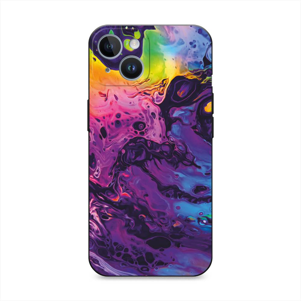 

Силиконовый чехол Awog "ACID fluid" для Apple iPhone 14, Разноцветный, 15150-3