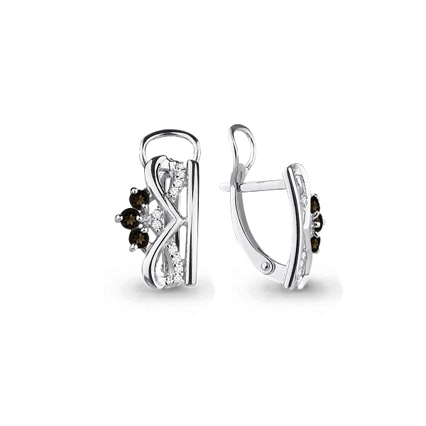 

Серьги из серебра с кварцем Aquamarine Aquamarine 4474101А_925_р, 4474101А_925_р